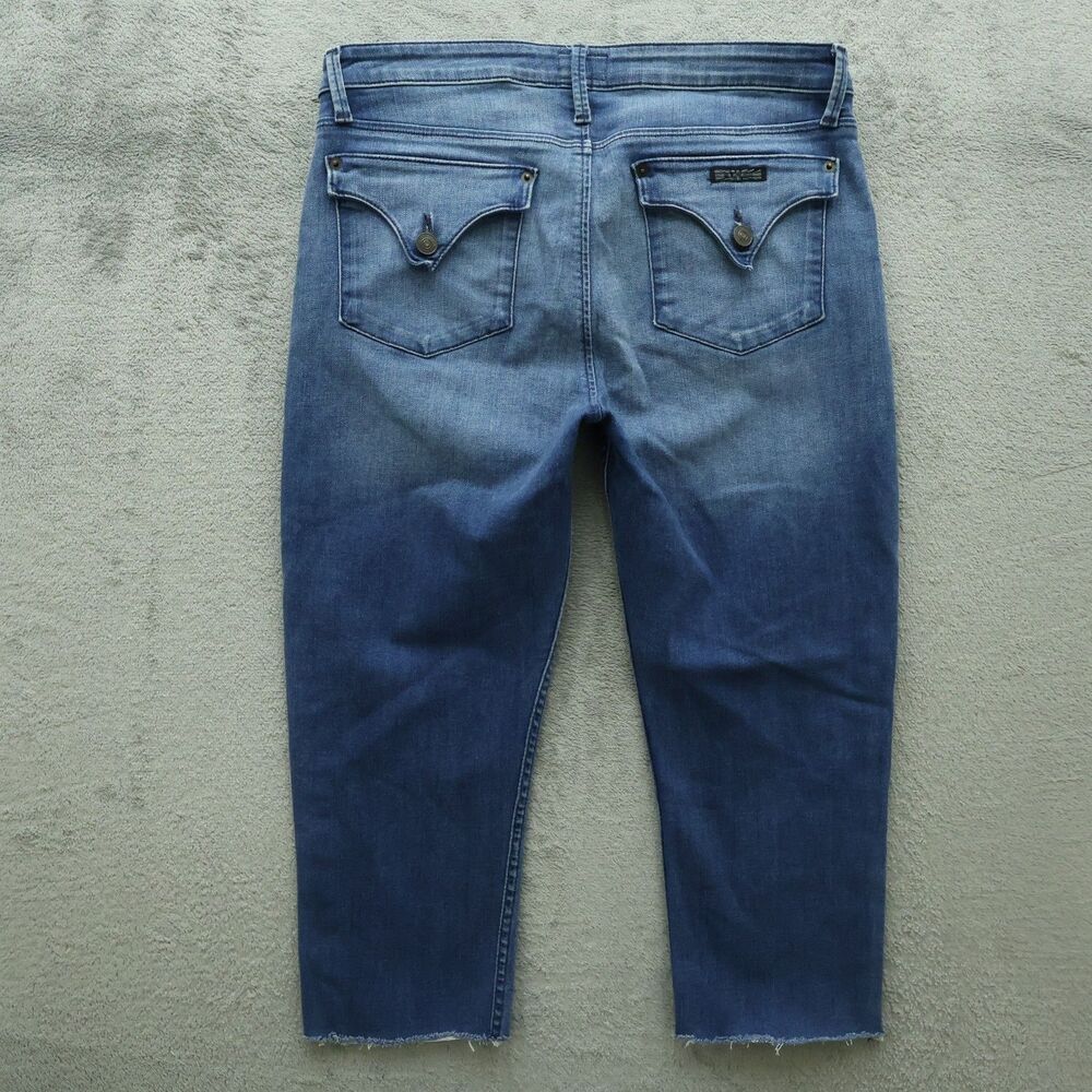 Hudson Jeans Women's Measured 31 Mid-Rise Bacara Straight Crop Capri 21" Inseam